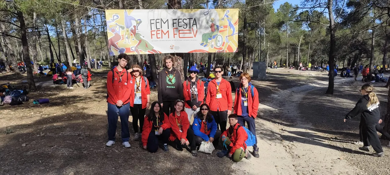 Pioners en una trobada o activitat conjunta